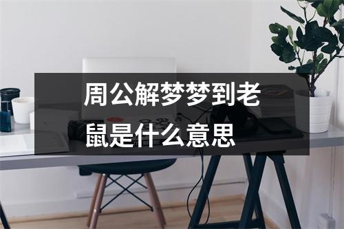 周公解梦梦到老鼠是什么意思