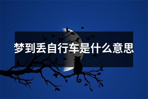 梦到丢自行车是什么意思