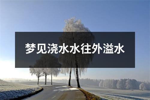 梦见浇水水往外溢水