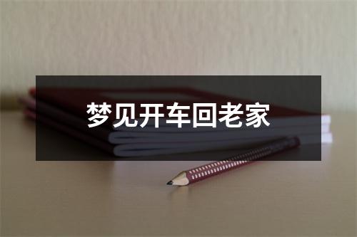 梦见开车回老家