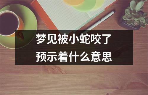 梦见被小蛇咬了预示着什么意思