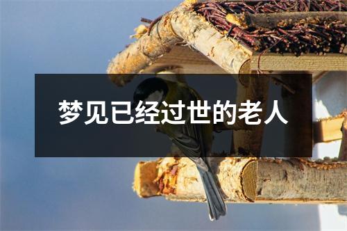 梦见已经过世的老人