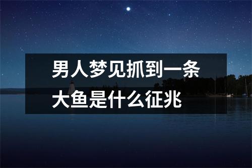 男人梦见抓到一条大鱼是什么征兆