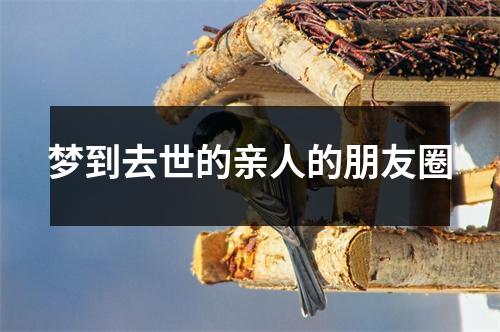 梦到去世的亲人的朋友圈