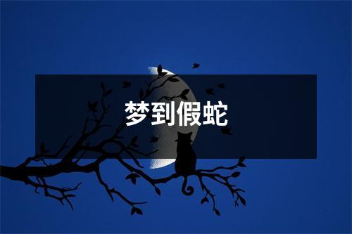 梦到假蛇