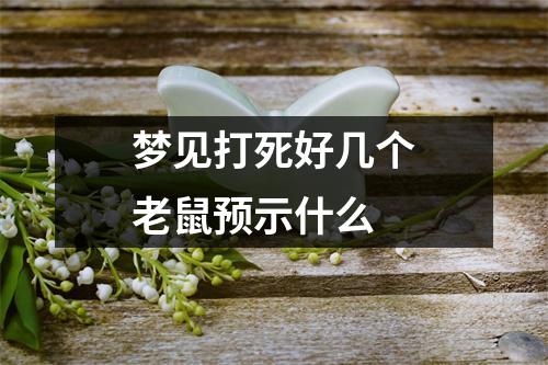 梦见打死好几个老鼠预示什么