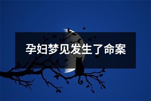 孕妇梦见发生了命案