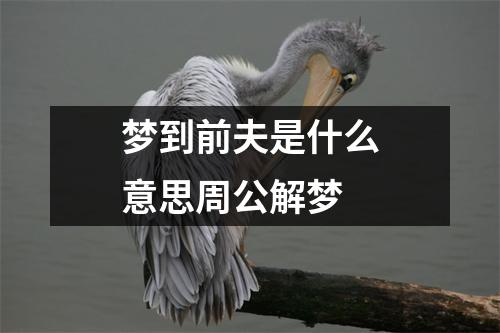 梦到前夫是什么意思周公解梦