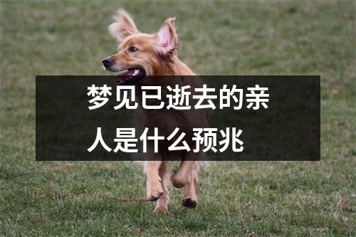 梦见已逝去的亲人是什么预兆