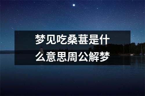 梦见吃桑葚是什么意思周公解梦