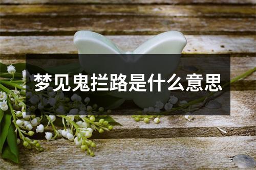 梦见鬼拦路是什么意思