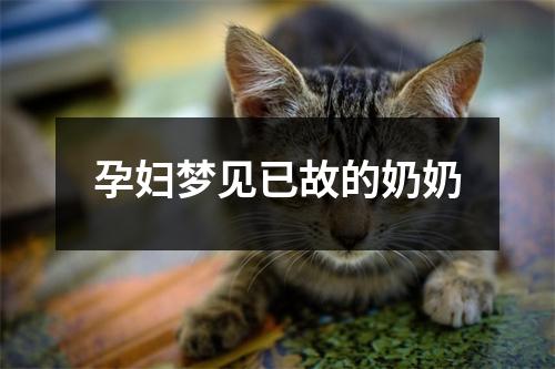 孕妇梦见已故的奶奶