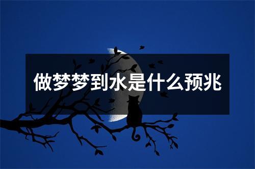 做梦梦到水是什么预兆