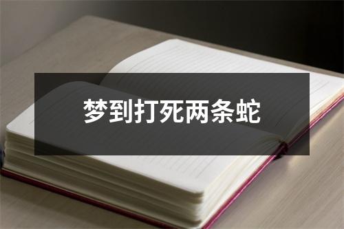 梦到打死两条蛇