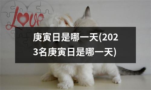 庚寅日是哪一天(2023名庚寅日是哪一天)