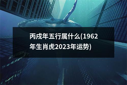 丙戌年五行属什么(1962年生肖虎2023年运势)