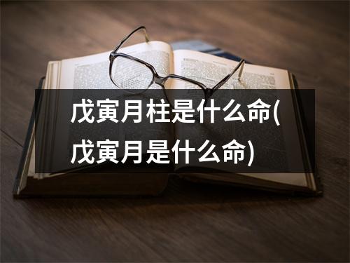 戊寅月柱是什么命(戊寅月是什么命)