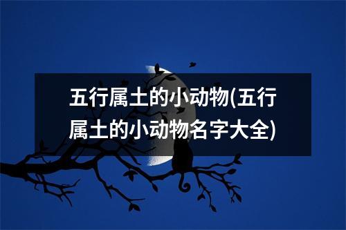 五行属土的小动物(五行属土的小动物名字大全)