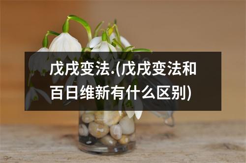 戊戌变法.(戊戌变法和百日维新有什么区别)