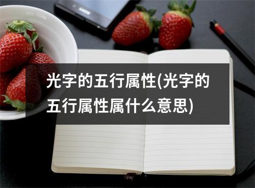 光字的五行属性(光字的五行属性属什么意思)