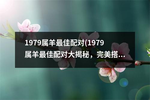 1979属羊佳配对(1979属羊佳配对大揭秘，完美搭配不容错过！)