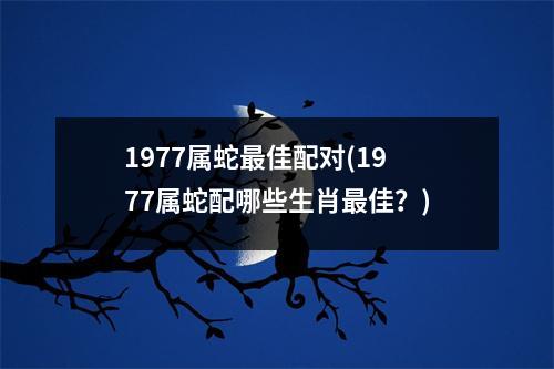 1977属蛇佳配对(1977属蛇配哪些生肖佳？)