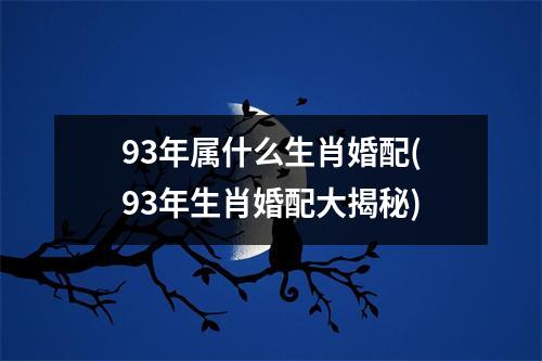 93年属什么生肖婚配(93年生肖婚配大揭秘)