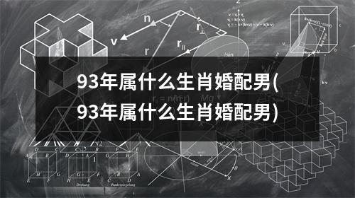 93年属什么生肖婚配男(93年属什么生肖婚配男)