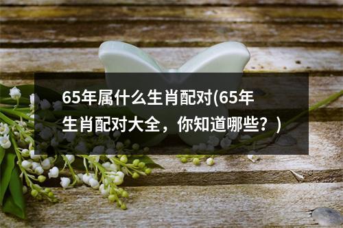 65年属什么生肖配对(65年生肖配对大全，你知道哪些？)