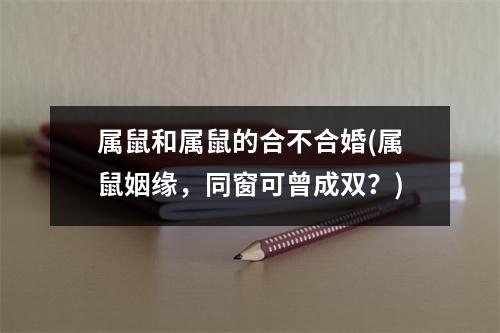 属鼠和属鼠的合不合婚(属鼠姻缘，同窗可曾成双？)