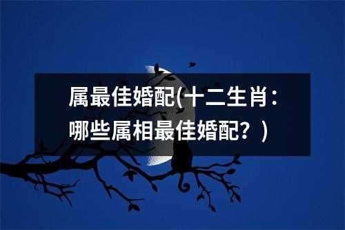 属佳婚配(十二生肖：哪些属相佳婚配？)