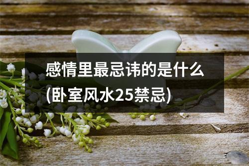 感情里忌讳的是什么(卧室风水25禁忌)