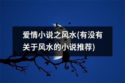 爱情小说之风水(有没有关于风水的小说推荐)