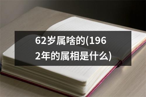 62岁属啥的(1962年的属相是什么)