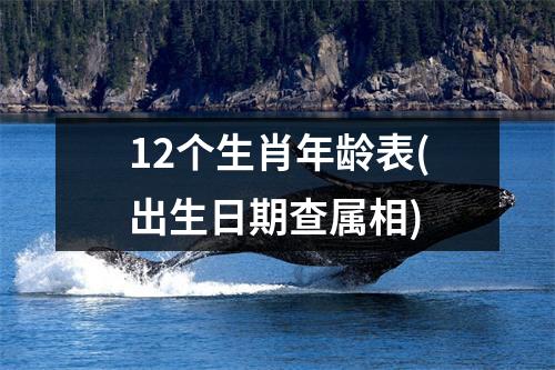 12个生肖年龄表(出生日期查属相)