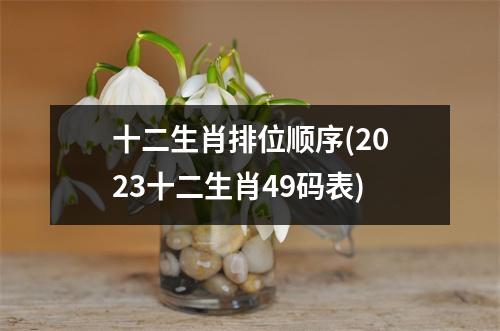 十二生肖排位顺序(2023十二生肖49码表)