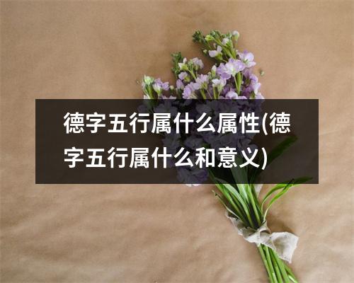 德字五行属什么属性(德字五行属什么和意义)