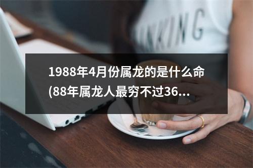 1988年4月份属龙的是什么命(88年属龙人穷不过36岁)