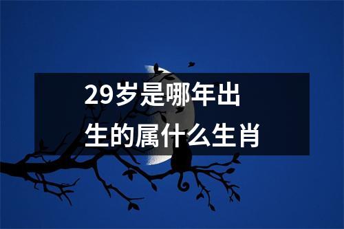 29岁是哪年出生的属什么生肖