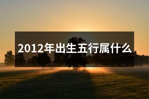 2012年出生五行属什么