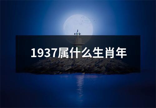 1937属什么生肖年