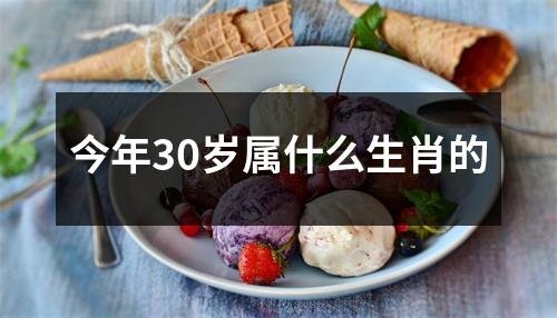 今年30岁属什么生肖的