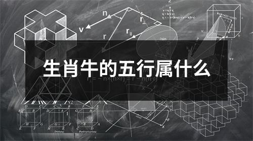 生肖牛的五行属什么