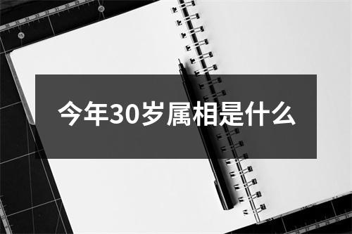 今年30岁属相是什么