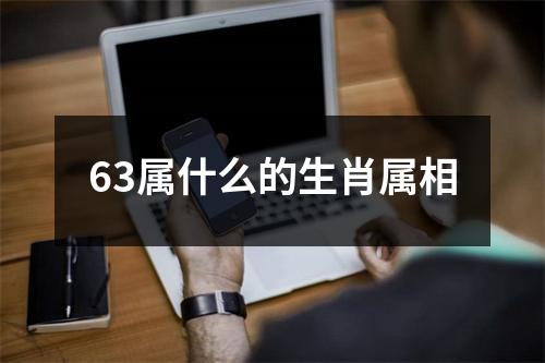 63属什么的生肖属相