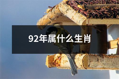 92年属什么生肖