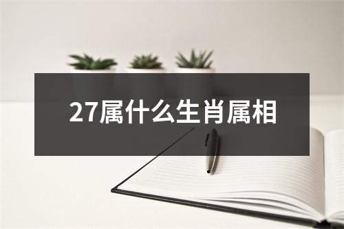 27属什么生肖属相