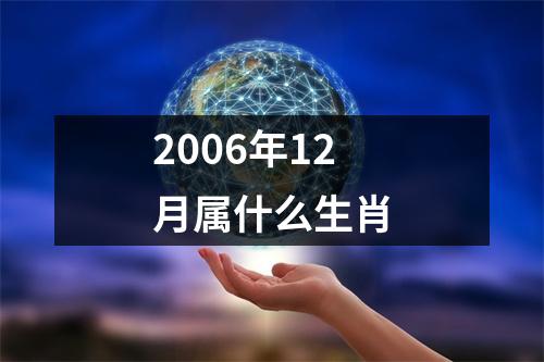 2006年12月属什么生肖