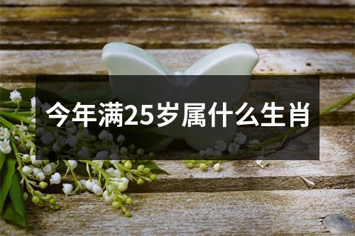 今年满25岁属什么生肖