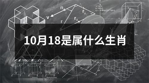 10月18是属什么生肖